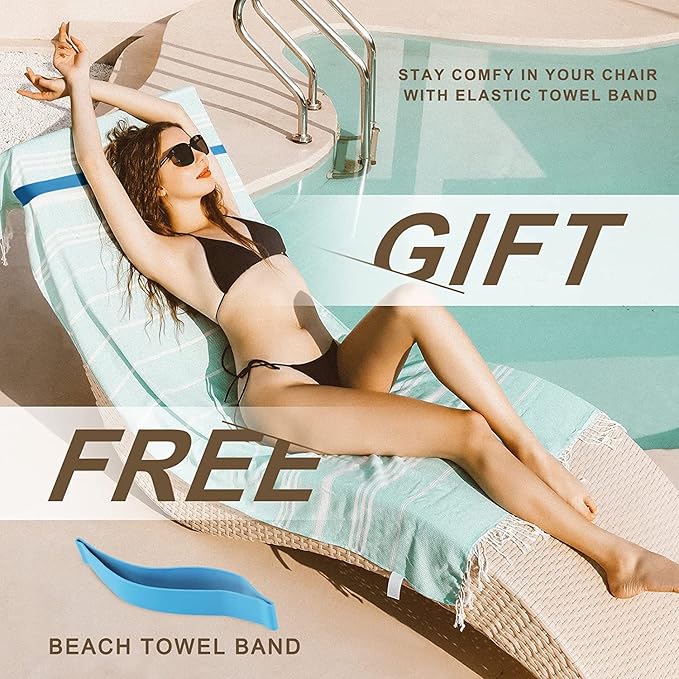 Genovega Turkish Beach Pool Towels Sand Free Quick Dry Extra Oversized Large Bulk Swim Blanket Set Adult Clearance Carnival Cruise Ship Essentials Packing List Vacation Travel Accessories Must Haves