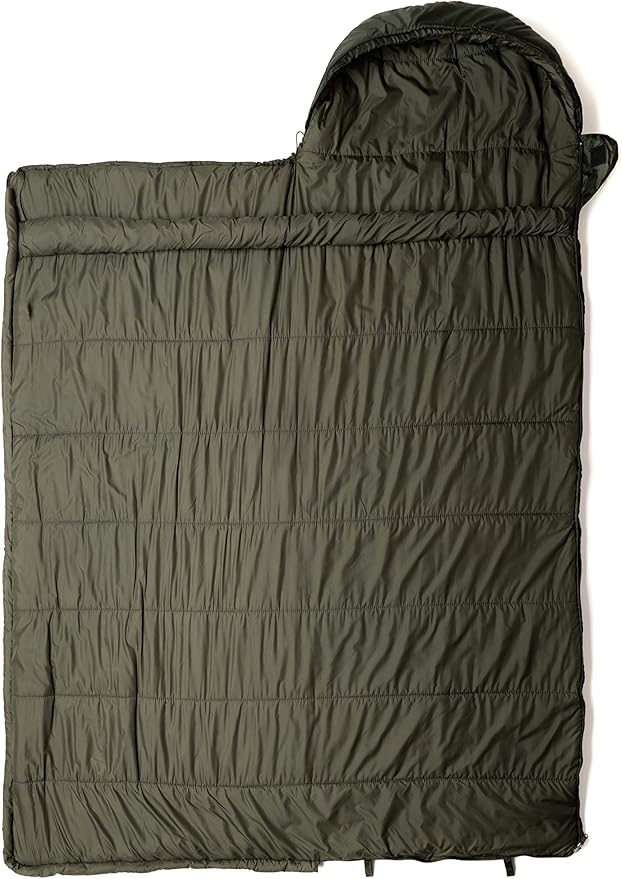 Snugpak Basecamp Ops Navigator Sleeping Bag with Compression Stuff Sack, Right Hand Zip, Olive