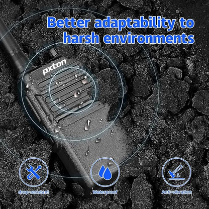999S Rechargeable walkie talkies for Adults Long Range with Upgrade earpieces and Charger Dock,GMRS Handheld Two Way radios IP54 Waterproof 10 NOAA CH walkie Talkie (2 Pack)