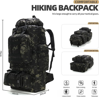 100L Camping Hiking Backpack Molle Rucksack Military Camping Backpacking Daypack