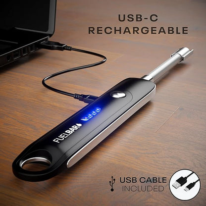 2.0 USB Type-C Lighter BBQ Candle Lighter Electric Lighter Rechargeable USB-C Lighter with Long Flexible Neck for Candles Incense Gas Stoves Grill Camping Barbecue Fireworks