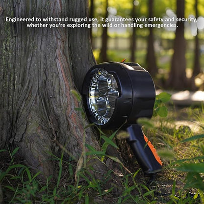 2000 Lumens Handheld Spotlights LED Flashlight Searchlights with 12V-24V DC Car Charger Outdoor Floodlight for Camping Fishing Boating Hunting Hiking