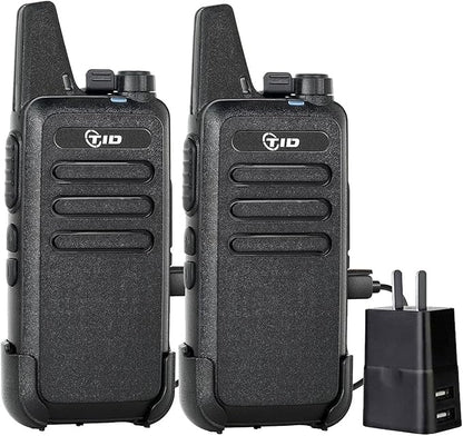 2 Pack Tid Radio TD-M8s Rechargeable Walkie Talkies for Adults Long Range