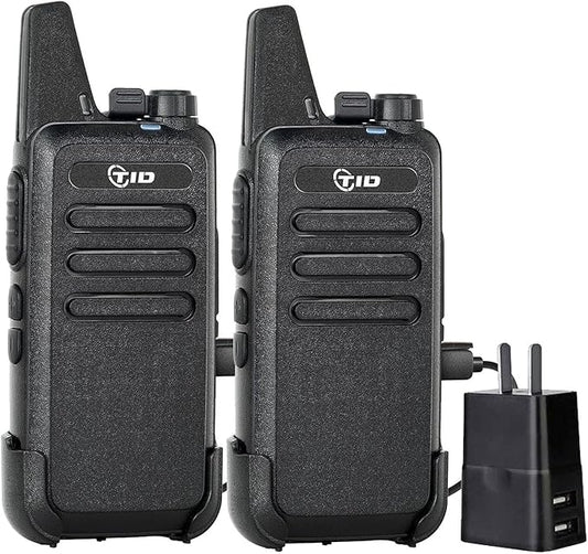 2 Pack Tid Radio TD-M8s Rechargeable Walkie Talkies for Adults Long Range