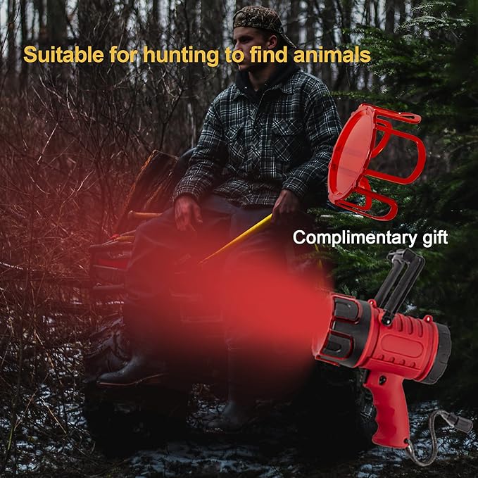Rechargeable Spotlight Flashlights Super Bright 2000 Lumen Spot Light with 4 Modes Long Lasting Flashlight Searchlight and Flood Camping Flashlight