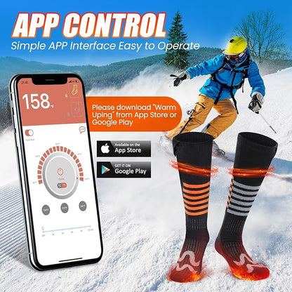 Heated Socks for Men Women - Electric Socks for Men Rechargeable Battery Heating Socks Unisex Foot Warmers Heat Socks-Winter Warm Thermal Socks for Outdoor Riding Camping Hiking Motorcycle Skiing
