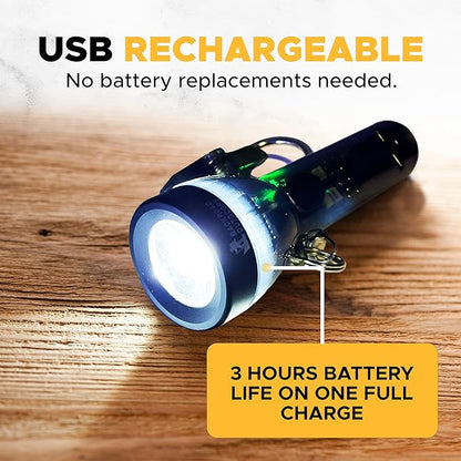 Multifunctional Portable 200 Lumen Rechargeable Keychain LED Flashlight