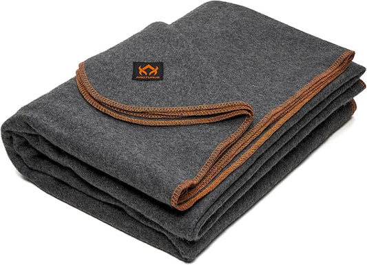 Arcturus Military Wool Blanket - Warm, Thick, Washable - Great for Outdoors, Camping, Stadium Blanket, Picnics, Travel - Car & Bushcraft Survival Kits, Large 64in x 88in 4.5 lb