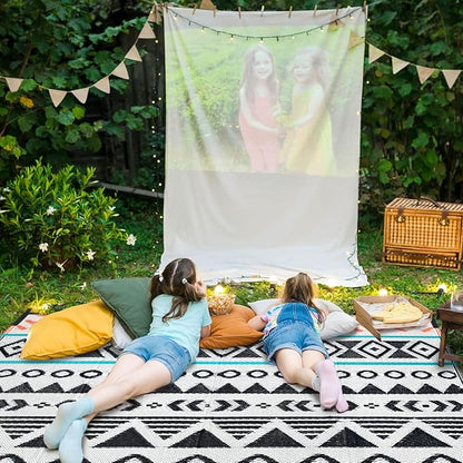 Outdoor Rugs Patio Camping Waterproof - 5x8 Plastic Straw Patio Rug Portable for Campers, Outside RVs Mat, Outdoor Area Carpet for Patios Clearance, Backyard Porch, Balcony, Picnic