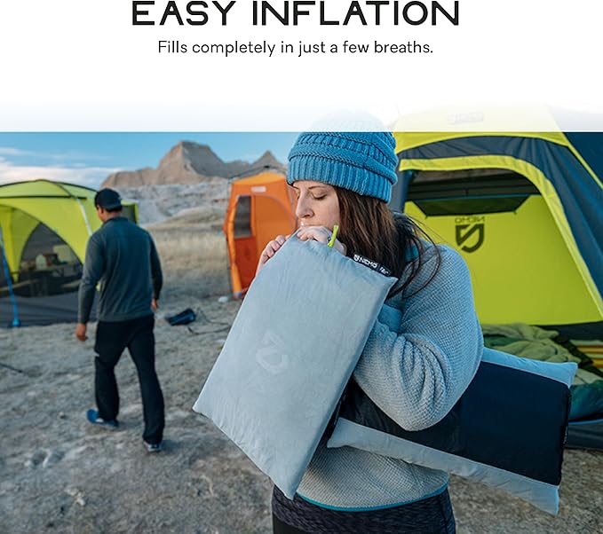NEMO Fillo Elite Ultralight Pillow|Inflatable Backpacking Pillow for Travel, Backpacking, and Camping, Mango/Citron