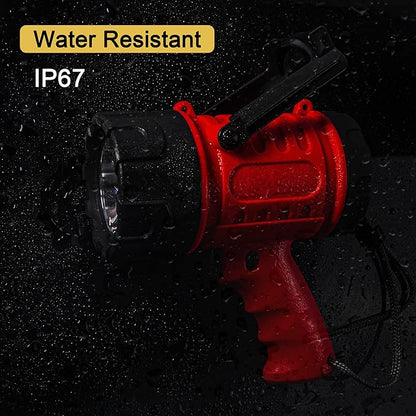 Rechargeable Spotlight Flashlights Super Bright 2000 Lumen Spot Light with 4 Modes Long Lasting Flashlight Searchlight and Flood Camping Flashlight