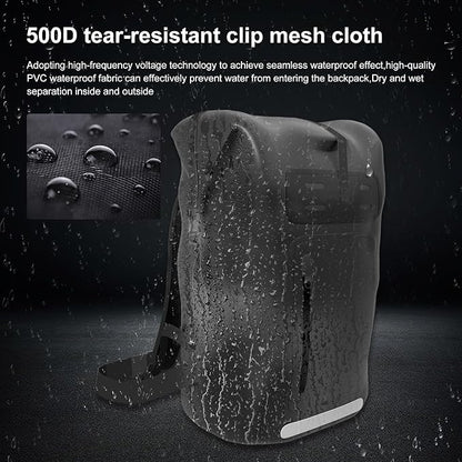 Waterproof Backpack，Heavy Duty Hiking Backpack，35/55/85L dry bag backpack waterproof for Men，Roll-Top Closure，for Kayaking, Travel, Hiking, Fishing, Camping, Motorcycles (black, 35L)