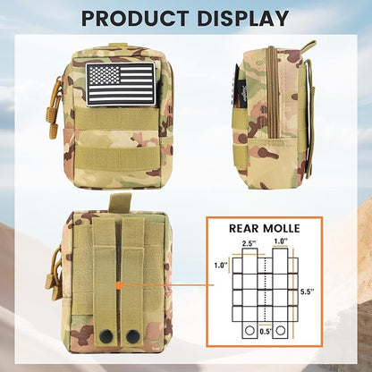 Molle Pouch, Compact Water Resistant Tactical EDC Utility Pouch Tear-Resistant Tactical Organizer Gear Pouch