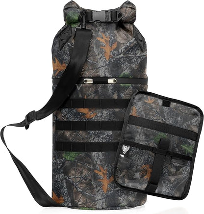 ~ AQUA RT Dry Bag~ Water-Proof Faraday Dry Bag for Laptops, Tablets, and Mid-Size Electronics ~ Small LITE Faraday Combo ~ Backwoods Camo