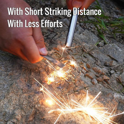 Mini Small Short Ferro Rods Ferrocerium Rod Magnesium Flint and Steel for Kids Boy Scout to Start A Fire in Camping Survival Bushcraft Emergency Training Teaching