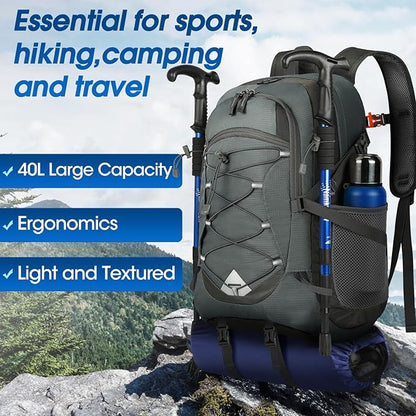 IGOLUMON Hiking Backpack 40L Packable Lightweight Camping Backpack Men Women Waterproof Hiking Daypack Outdoor Travel Daypack