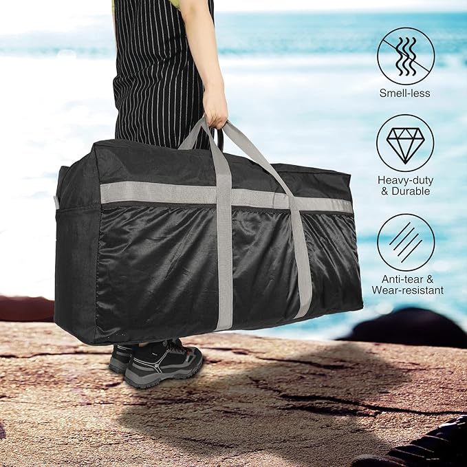 REDCAMP Foldable Travel Bag, Large Sports Bag, 75L/96L/100L, Lightweight Waterproof Tote Bag