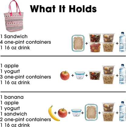 J World New York Lola Tote Bag Insulated Lunch-Box for Women, Skandi Pink, One Size
