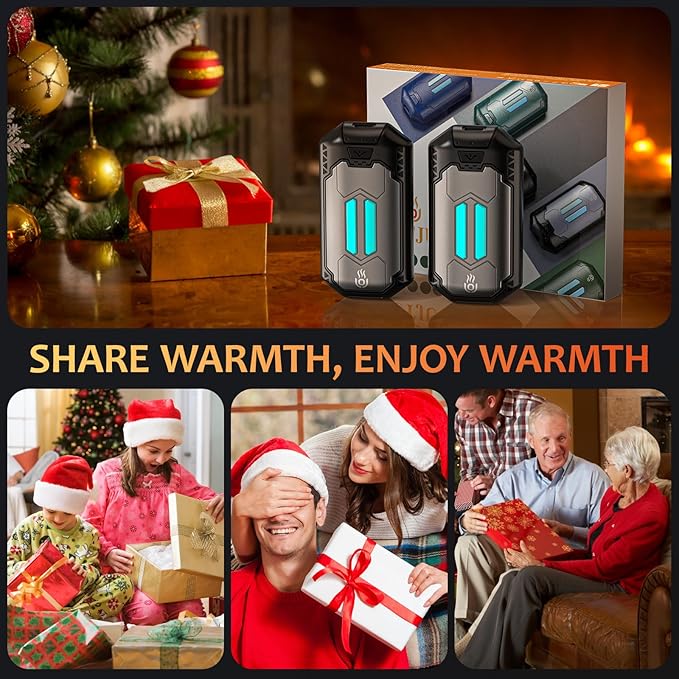 AI Hand Warmers Rechargeable 2 Pack, 6000mAh Electric Hand Warmers with 3 Heat Settings 20Hrs Long Lasting Portable Pocket Heater for Outdoor Camping, Hunting, Golf, Winter Gifts