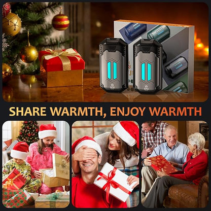 AI Hand Warmers Rechargeable 2 Pack, 6000mAh Electric Hand Warmers with 3 Heat Settings 20Hrs Long Lasting Portable Pocket Heater for Outdoor Camping, Hunting, Golf, Winter Gifts