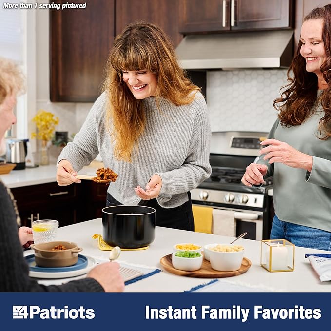 4Patriots Emergency Starter Food Kit - Freeze-Dried Survival Food, Emergency Long Term Food Supply, Designed To Last 25 Years, 88 Servings, 16,480 Cals, Disaster-Resistant Packaging, Packed In USA