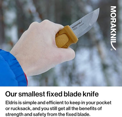 Morakniv Eldris Fixed-Blade Pocket-Sized Knife with Sandvik Stainless Steel Blade, Lanyard and Firestarter, 2.2-Inch