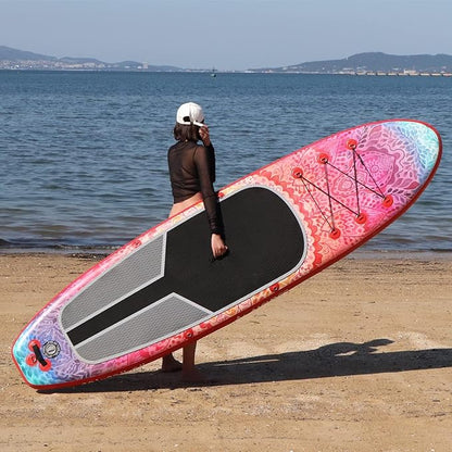 Inflatable Paddle Board for Adult, Paddle Board for All Skill Levels, Wide SUP Board with Primium Accessories Include SUP Carry Bag, Hand Pump, 10L Waterproof Bag and Adj Paddle