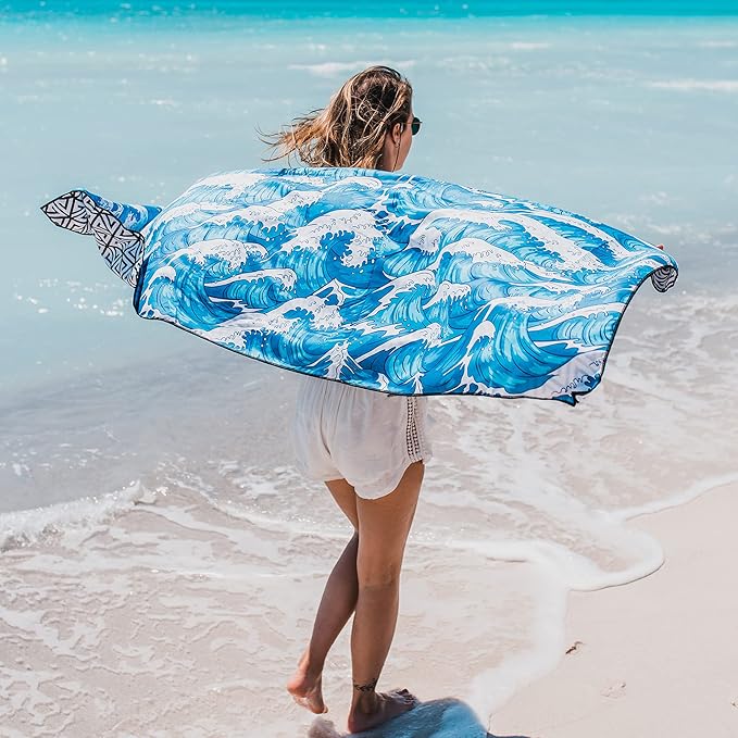4Monster Microfiber Beach Towel Quick Dry,Super Absorbent Lightweight Travel Towel for Swimmers, Sand Free Camping Towel, Beach Towels for Pool, Swim, Water Sports,Yoga,Gym,Backpacking