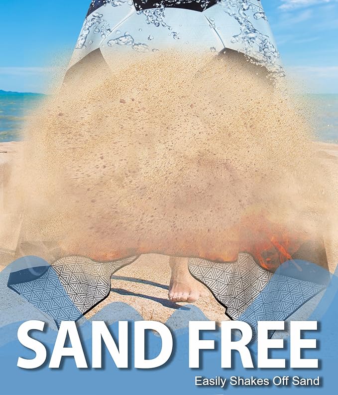Microfiber Beach Towel – Football Quick Dry Lightweight Sand Free Oversized Towel Accessories Travel Must Have Swim Pool Yoga Camping Gear Summer Cruise Ship Essentials Cloud Compact Gift 71" 32"