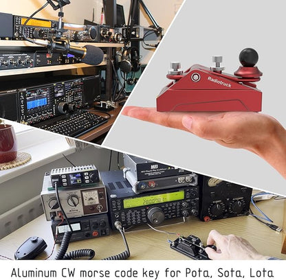 CW Telegraphy Key Auto Morse - Radio HAM Send Telegram Key CyberTruck Shape Lambic Single Paddle Transmission Morse Code Key with Aluminum Alloy Body Base