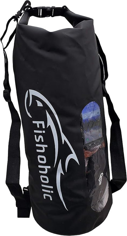 Fishoholic Dry Bag - Waterproof Gear Bags - Fail-Safe Snap - Made Tough & Durable for Kayaking Boating Fishing Hiking Camping Paddle Board & Tailgaiting