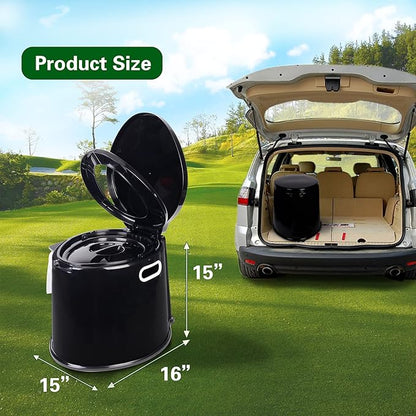 Portable Toilet, Adult and Child Toilet, 5.3 Gallon Mobile Toilet Bucket, Camping and Rv Toilet, Suitable for Camping, Hiking, Rv, Boat, Bedroom