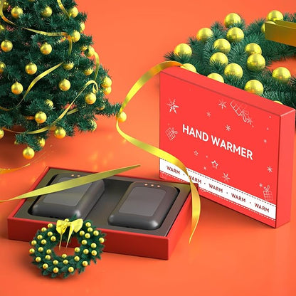 Electric Hand Warmers Rechargeable 2 Pack, 6400mAh Rechargeable Hand Warmer, 16 Hrs Portable Hand Warmer for Outdoor Camping Hunting Golf Accessories, Gifts for Women Men - Grey