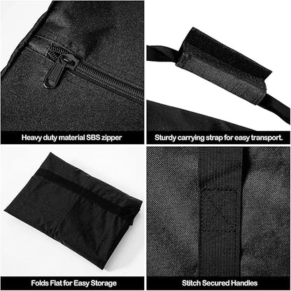 INFANZIA Duffel Travel Sports Equipment Bag, Long Luggage Bag with Upgrade Zipper Water Resistant, Extra Large Foldable Storage Bag for Camping, Tent, Tripod, Fishing(47x15x17 inch,2PCS)