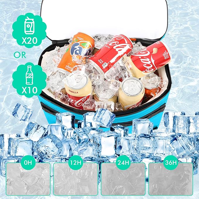 Kayak Cooler,Waterproof Kayak Seat Back Cooler for Kayaking,Kayak Accessories Cooler Bag,Protable Ice Chest,Beach Cooler,Travel Cooler for Camping or Lunch Bag