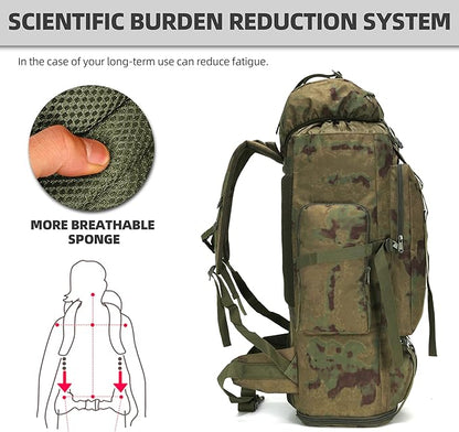100L Hiking Camping Backpack Tactical Backpack for Men Large Survival Hunting Waterproof Backpack Molle Rucksack Military Camping Backpacking Daypack