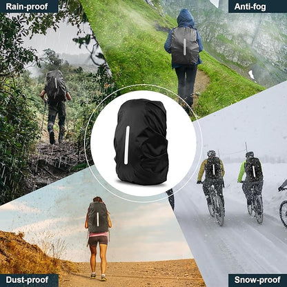 LAMA Waterproof Rain Cover for Backpack, Backpack Rain Cover with Reflective Strip and Antislip Cross Buckle Strap, Ultralight Compact Portable, for Cycling, Hiking, Camping, Traveling