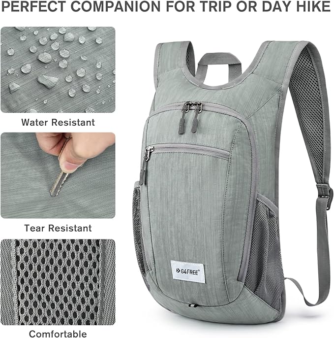 G4Free 10L/15L Hiking Backpack Lightweight Packable Hiking Daypack Small Travel Outdoor Foldable Shoulder Bag