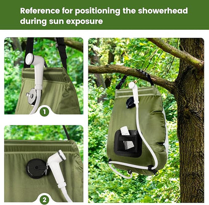Camping Shower Bag, Camping Shower with Upgraded Hose and Shower Head,Portable Shower for Camping Hiking, Traveling