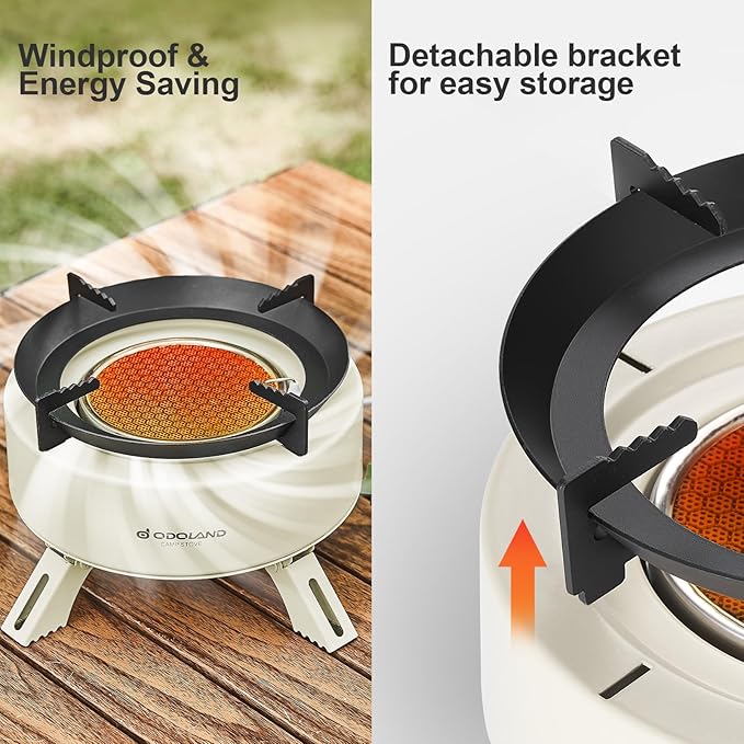 Odoland 4000W Portable Camping Stove Adjustable Infrared Camp Stove Lightweight Propane Backpacking Stove with EVA Box for Outdoor Camping Cooking Hiking and Picnic