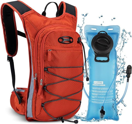 3L Hydration Backpack, Insulated Water Backpack, Hiking Backpack with Water Bladder, Lightweight Water Backpack for Hiking, Biking, Running, Climbing