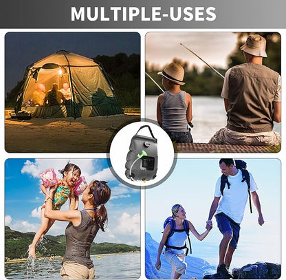 Solar Shower Bag, Solar Heating Camping Shower Bag, 5Gal(20L) Portable Camping Shower Bag, with Removable Hose and On-Off Switchable Shower Head, for Outdoor Traveling/Climbing/Hiking/Beach/Swimming