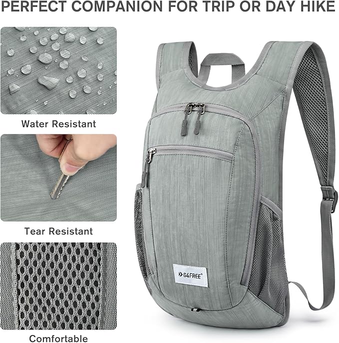 G4Free 10L/15L/20L Hiking Backpack Lightweight Packable Hiking Daypack Small Travel Outdoor Foldable Shoulder Bag
