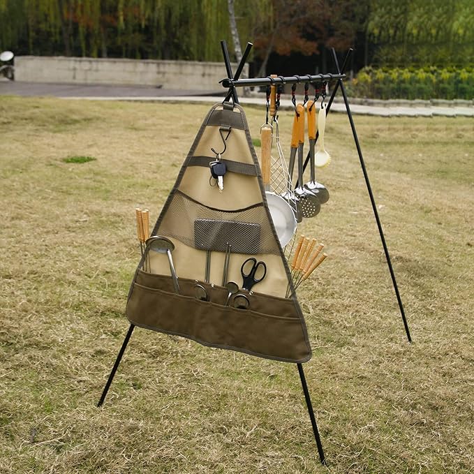 Camping Tableware Storage Bag,Kitchen Cooking Utensil Travel Flatware Organizer