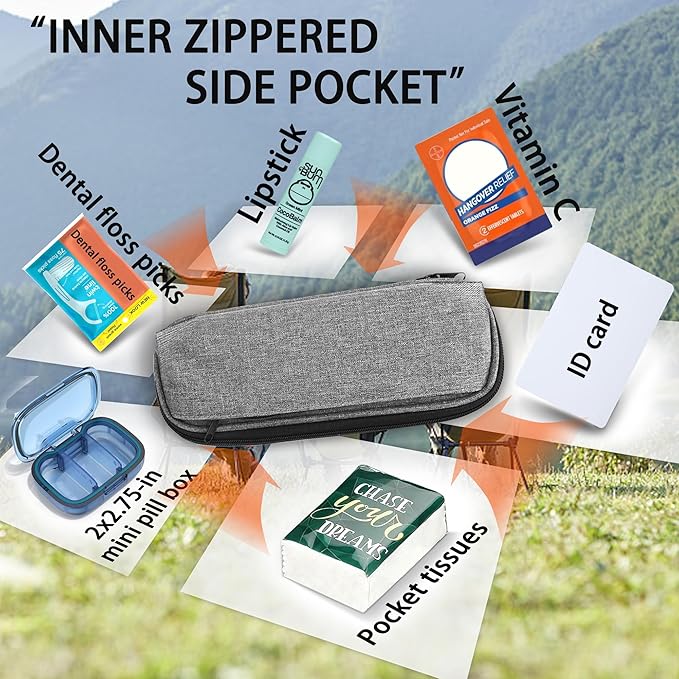 Travel Utensils Set with Splash-poof Bag, Portable Cutlery for Work, Reusable Camping Silverware Utensil, 18/0 Stainless Steel Flatware for Adult Lunch Picnic Hiking EDC Gadgets Lunch Box
