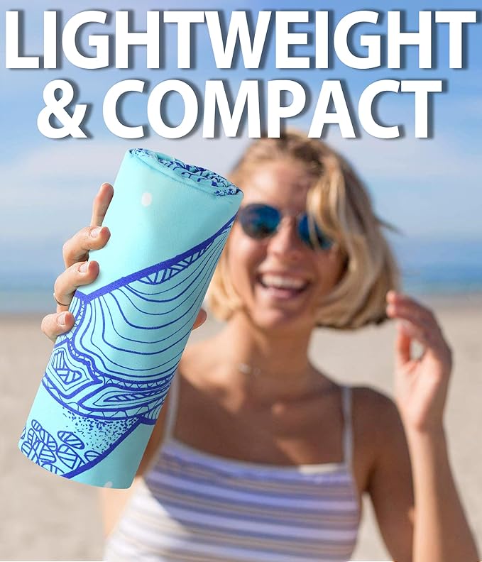 Microfiber Beach Towel – Green Turtle Quick Dry Lightweight Sand Free Oversized Large Accessories Travel Must Have Swim Pool Yoga Camping Gear Summer Cruise Ship Essentials Cloud Compact Gift 71''32''