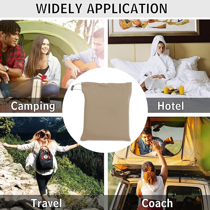Sheet Sleeping Bag, Lightweight Travel Sheet 210 x 115 cm, Sheet Sleeping Bag with Zipper, Sleeping Bag Liner Polyester for Backpacking Hotel& Hiking