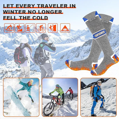 Heated Socks for Men Women,5000mAh Rechargeable Foot Warmer Electric Heating Socks with 3 Heating Settings & App Remote Control Thermal Electric Socks,Warm Socks for Hunting Skiing Camping Hiking