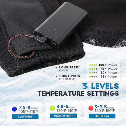 Heated Socks, Remote Control 4000mAh 5V Rechargeable Electric Heated Socks with 3 Heat Settings for Men Women Outdoor Hunting Skiing Camping Warm Winter Socks