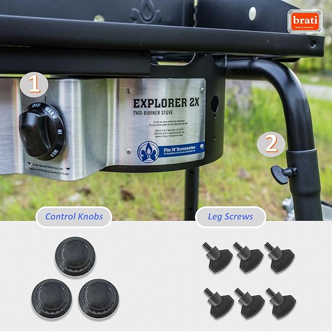 Replacement Plastic Stove Leg Thumb Screws for Camp Chef Stove EX60,DL60,CT32,CC60,TB90,SHPRL,SL-30L, 6 Pack